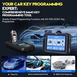 Herramienta de programación de llaves de coche X100MAX con programador de llaves automático KC501, herramientas de diagnóstico OBD2 de todos los sistemas, programación ECU 42 + reinicios