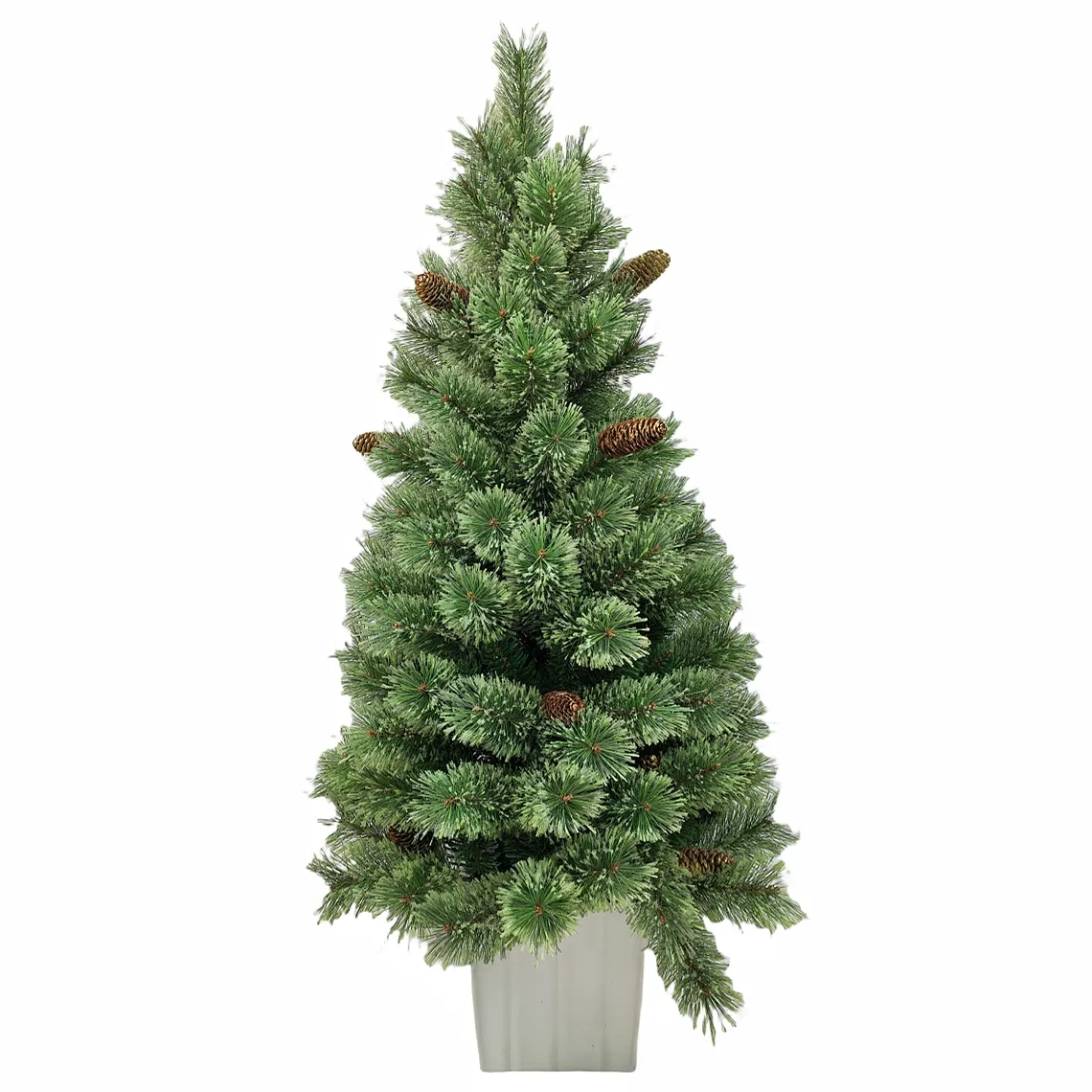 Indoor Pvc Christmas Tree 4Ft Artificial Simple Style Potted Christmas Tree For Home Doorway Decoration
