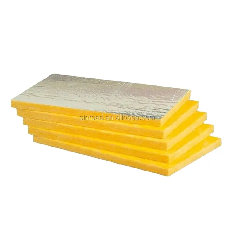 ASTM/CE acoustic insulation aluminum foil fiber glass wool board for duct and interior wall