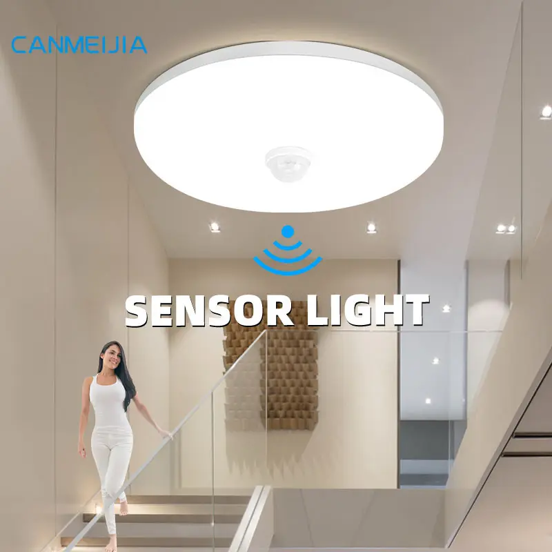 Éclairage de plafond PIR pour couloir allée Induction veilleuse maison intelligente lumière/plafonnier Led/plafonnier Led capteur de mouvement plafonnier