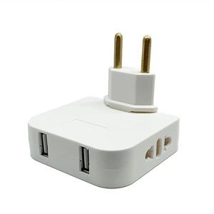 Convertidor de enchufe europeo 4 en 1, enchufe giratorio de 180 ° para carga de teléfono, 2 USB y 2 CA, adaptador de viaje de salida inalámbrica de pared Universal - Product Image 1