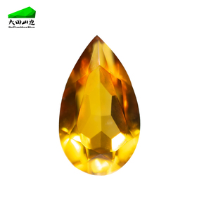 Datian fabrika Outlet doğal sitrin taş armut kesim kristal taş yüksek QualityAAAAA sarı renk - Product Image 2