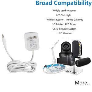 12 V 1A12W電源充電器クラス2ACDCスイッチングアダプター入力100-240V出力セキュリティCCTVカメラ用12ボルト1アンペア - Product Image 2