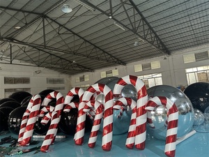 Ngoài trời kẹo mía trang trí Giáng sinh Inflatable Walking Stick với ánh sáng đi bộ bóng bay giáng sinh - Product Image 3