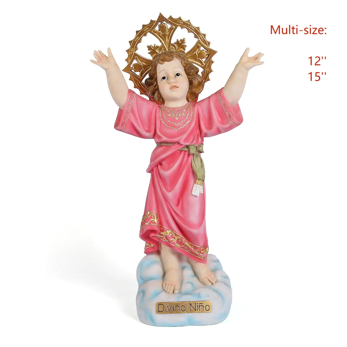 Productos religiosos católicos Santo Niño Jesús Infante divino Nino bebé Jesús estatua