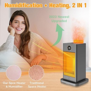 卸売1500W PTC2s急速加熱電気スペースヒーター屋内用センサー加湿器3D火炎効果振動 - Product Image 4