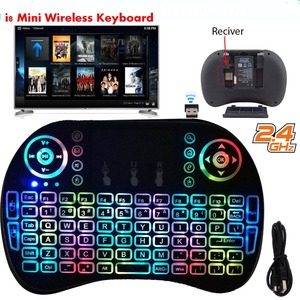 Teclado inalámbrico RGB 2,4G Air Mouse Touchpad, miniteclado en inglés y ruso para Android, portátil, decodificador de TV inteligente, PC Pad - Product Image 1