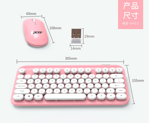 ラップトップデスクトップコンピューターワイヤレスキーボードマウス軽量ビジネスオフィスミュートキーとAcer用マウスセット - Product Image 6
