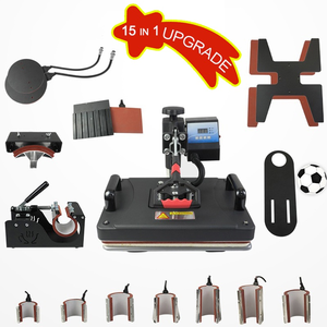 15 trong 1 Combo nhiệt/Máy ép nóng T-Shirt Mug cap tấm bút máy truyền nhiệt đa chức năng máy in thăng hoa - Product Image 2