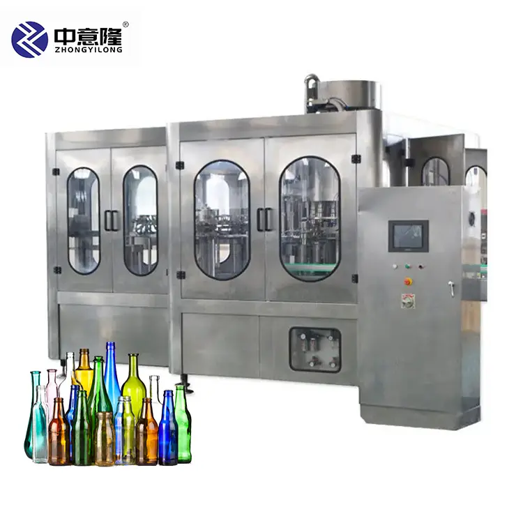 Máquina de llenado automático de botellas de vidrio, máquina de llenado de bebidas, refrescos, cerveza y carbón