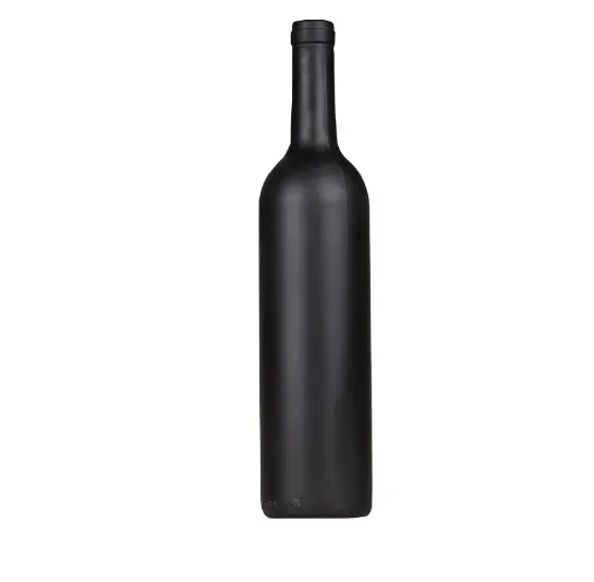 Personalizado venda quente 200ml 375ml 500ml 700ml 750ml 1000ml Preto garrafa de vinho para o licor de vodka garrafa de vidro espírito de oslo arrolhado