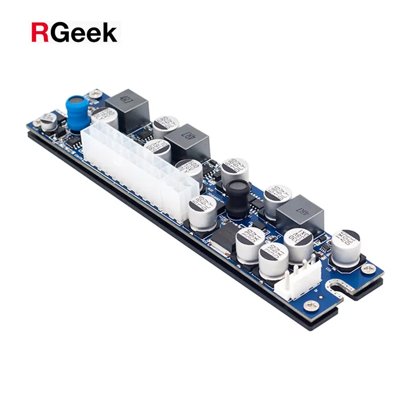 RGeek-fuente de alimentación para ordenador, interruptor ATX de 24 Pines, Pico, PSU, 19V, 200W, MINI ITX ATX