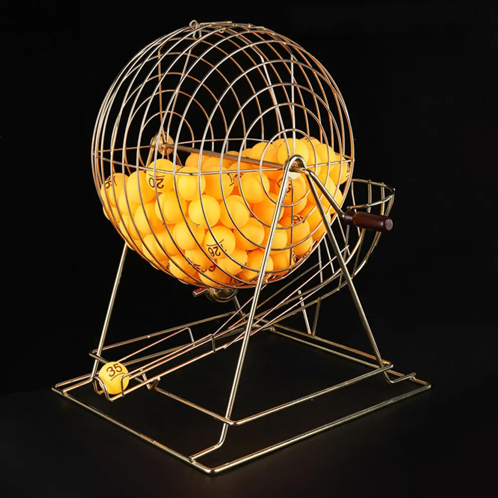 Xcl Metalen Oversized Bingo Machine 200 Ballen Bingo Handmatige Loterij Bal Machine Bingo Dabbers Bordspellen