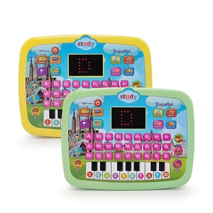 Almohadilla de aprendizaje para niños pequeños, juguete educativo para niños, máquina de aprendizaje de tabletas en español multifunción, pantalla LED, tableta de aprendizaje con música - Product Image 1