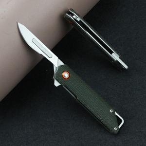 Fabriek Directe Verkoop <span class=keywords><strong>Scalpel</strong></span> Met Lager Linnen Handvat Koolstofstaal Vouwmes - Product Image 5