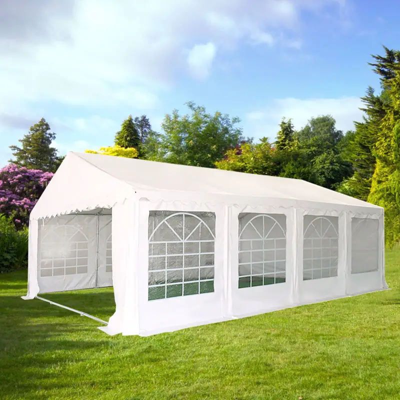 Outdoor garten stahl party zelt 4x8m für verkauf mit 500g PVC wasserdichte plane