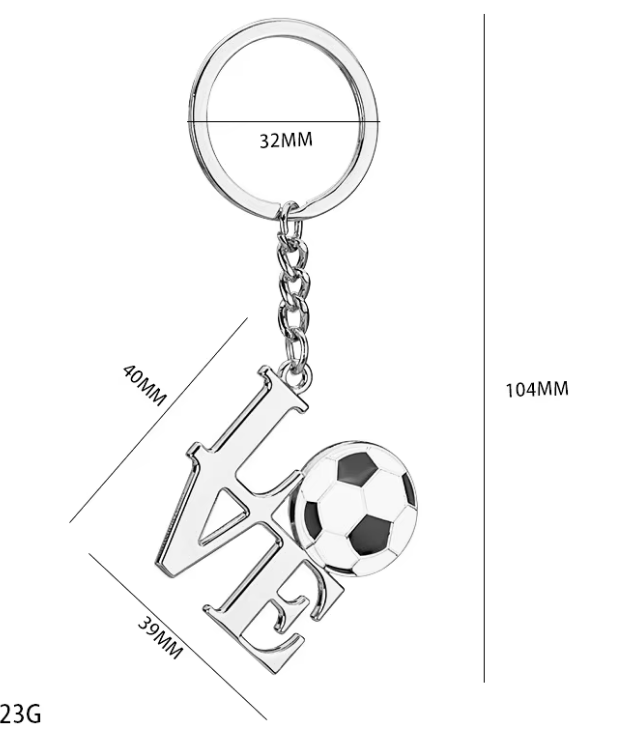 X-1725 j'aime le football-argent