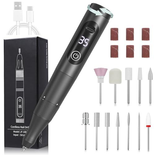 Cordless grey nail drill