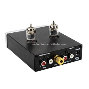 唱机前置放大器RCA输入输出毫米留声机前置放大器，用于转台DC 12v家用音响录音机低噪声前置放大器