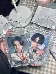 Porta Photo Card Pc Kpop Id Bank Photocard Holder Kpop Fan Card Holders Album <strong>Key</strong> Chain Mini Binder Pvc Protector Frame <strong>Pouch</strong> - Product Image 4