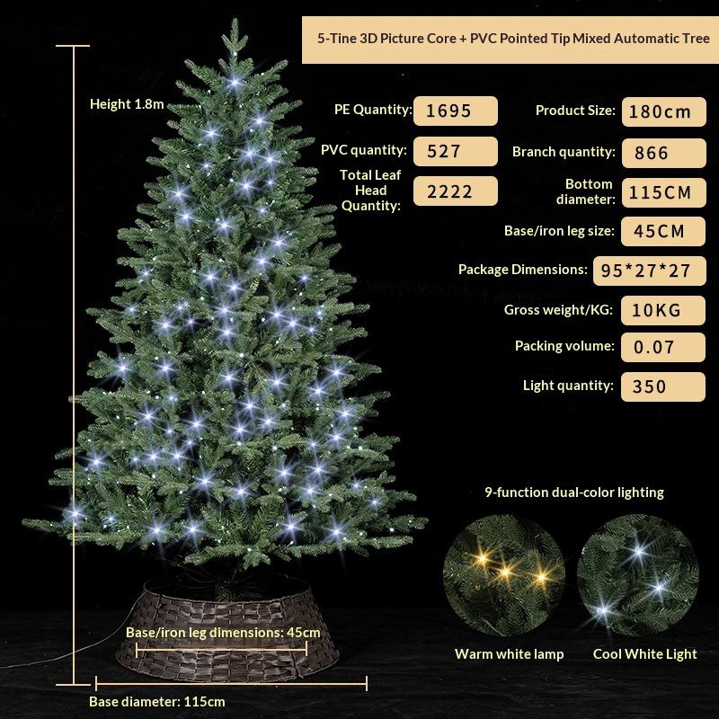 1,8 mètres, 866 branches, 350 lumières