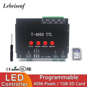 T-4000 TLL LED RGB programmier bare Controller mit SD-Karte für sk6812 WS2812B WS2811 WS2801 LP6803 führte digitale Pixelstreifen-Dimmer - Product Image 2