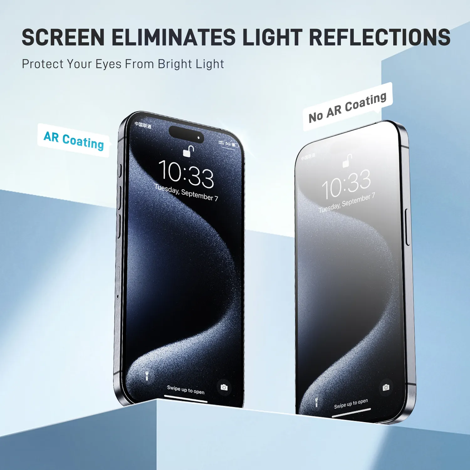 AR Technology HD Protecteur d'écran en verre trempé transparent ultra-mince anti-reflet et anti-explosion pour iPhone