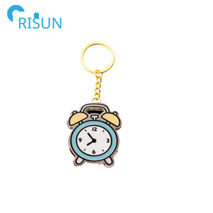 Wholesale Metal Mystic Clock Soft Enamel Keychain Custom Logo Melting Clock Hour Hand <strong>Minute</strong> <strong>Key</strong> Chain Reading Time Keyring - Product Image 5