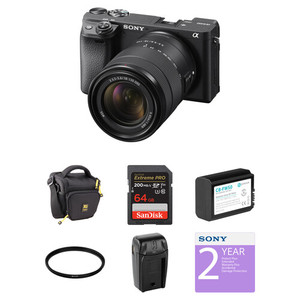 <strong>Brand</strong> New Sonyy A6400 Mirrorless <strong>Camera</strong> with 18-135mm Lens Deluxe Kit