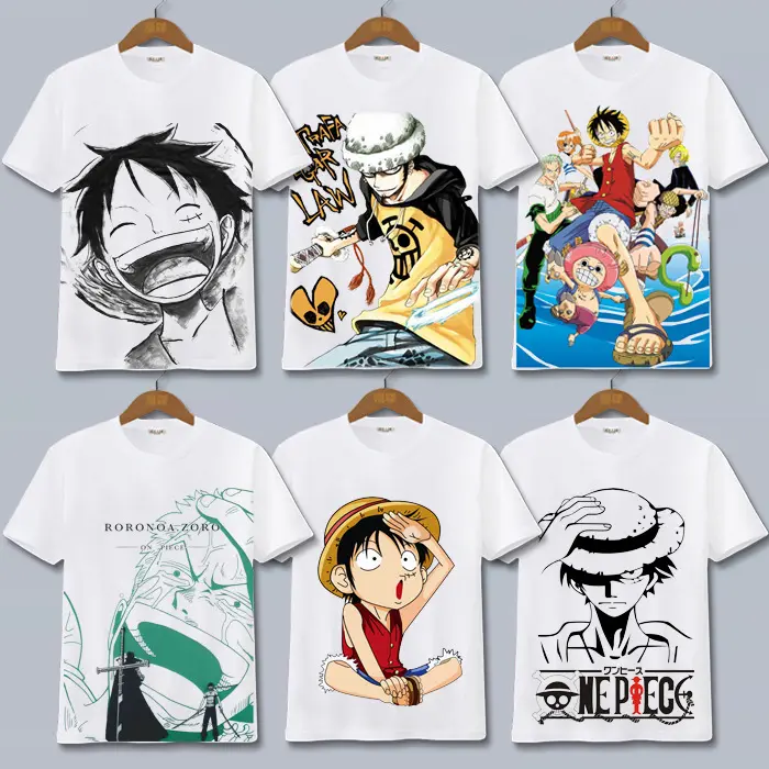 원피스 루피 사우론 애니메이션 주변 의류 남성 여성 만화 티셔츠 하라주쿠 Ullzang T 셔츠 패션 일본 티셔츠 탑스