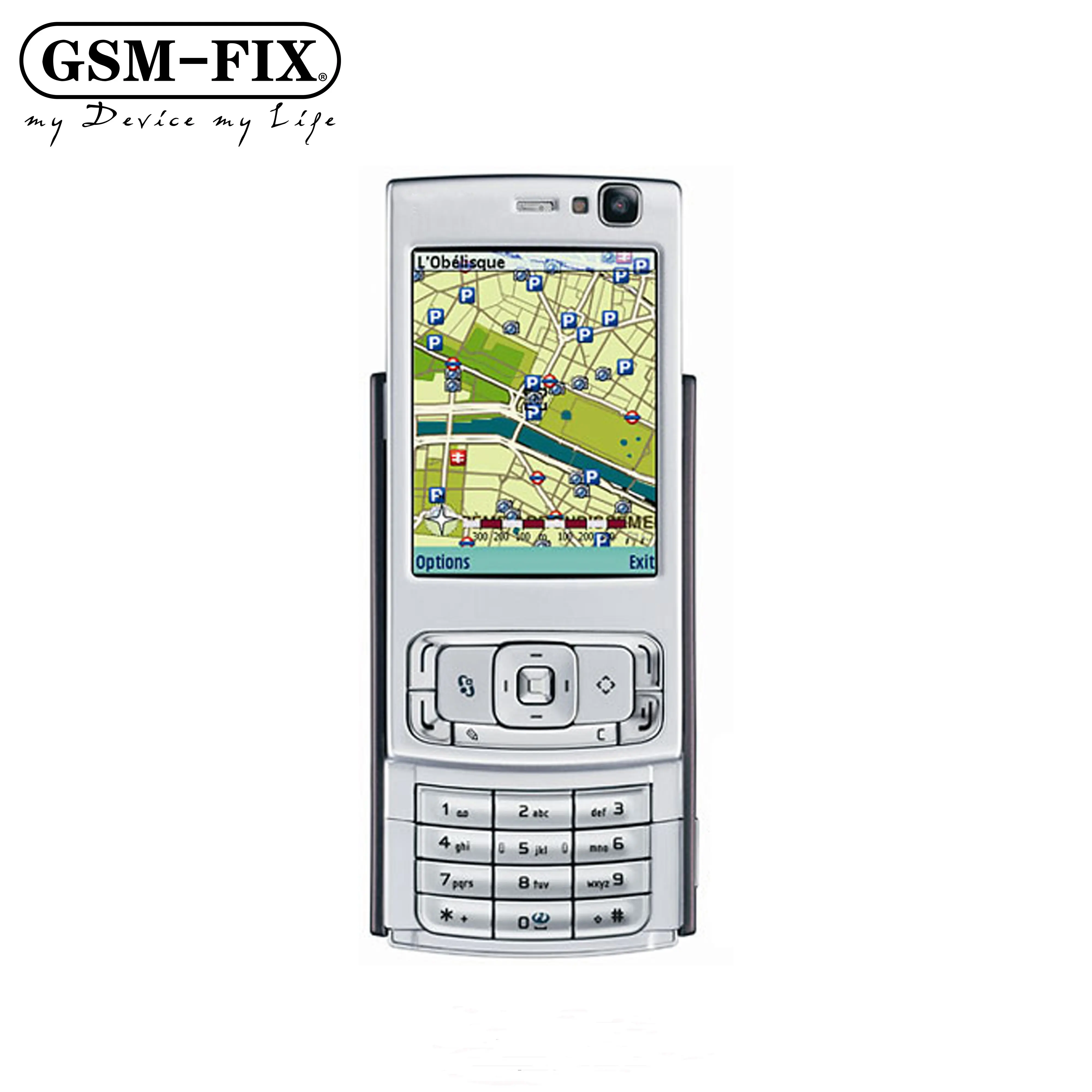 GSM-FIX оригинальные мобильные телефоны 2,8 "8 ГБ внутренней памяти 5MP камера ОС симбиан, 3G, Wi-Fi, разблокированный сотовый телефон для Nokia N95 8 Гб