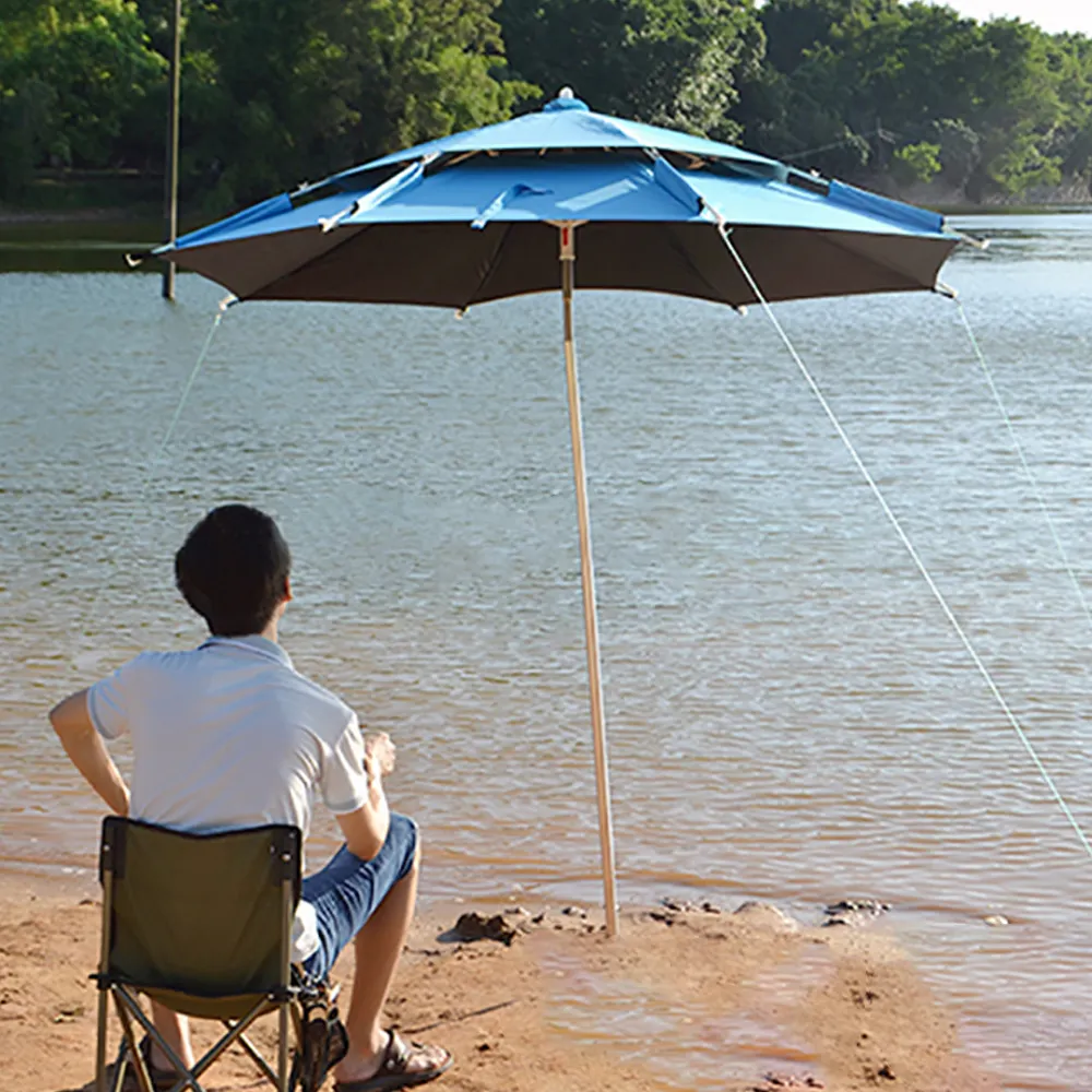 FEAMONT Impression personnalisée Conception en gros parasol en plein air à la mode plage pêche parapluie