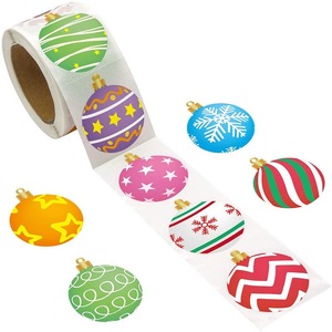 Stok hazır noel Minimalist çıkartmalar yapışkanlı çıkartmaları basit ağaç - Product Image 6