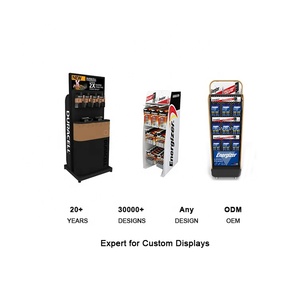 Tùy chỉnh màu trắng kim loại Counter-Top <span class=keywords><strong>Energizer</strong></span> pin hiển thị đứng cao cấp kệ trưng bày - Product Image 1