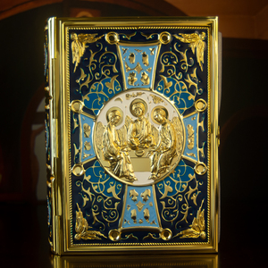 HT Orthodox Cross Holy Bible <strong>Gospel</strong> Cover Metallic for Church Supplier Gold Planting Bishop Father Bible Biblia Sagrada