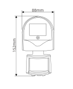 Sensore di movimento a parete a 180 gradi 12M distanza di rilevamento a infrarossi per uso esterno per sensori di movimento e di posizione - Product Image 5