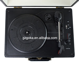 Reproductor de radio portátil Retro, vinilo programable, doble tocadiscos, CD, cassette - Product Image 5
