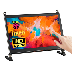 7 Zoll Raspberry Pi Bildschirm 1024x600 HD tragbarer Monitor IPS LCD Touchscreen Display für Raspberry Pi 4/3/2/Zero/B/B/B.