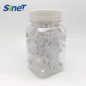 100 adet 8P8C RJ45 konnektör 3 Prong Cat5e Cat6 Ethernet UTP modüler fiş RJ45 fiş UTP Cat6 kedi 6 modüler fiş - Product Image 3