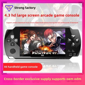 X6 4.3インチハンドヘルドゲームコンソールMP4 MP4プレーヤー8GB Real PSP Simulators 10000アーケードゲームWi-Fi接続