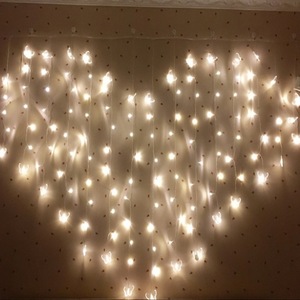 Newish LED сердце в форме бабочки заколки 8 функций Мерцающая подвеска огни домашний декор огни для свадьбы и Дня Святого Валентина занавес свет - Product Image 3