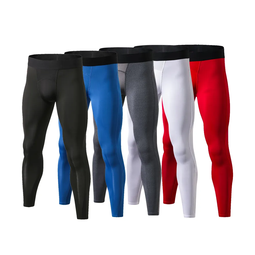 Meia-calça esportiva lisa para homens, roupa de tecido personalizada para atletismo corrida, academia, esportes