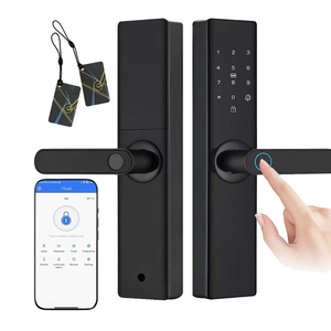 Cerradura inteligente con huella dactilar y pantalla táctil-WiFi Tuya/TTLock APP Control Código de teclado digital para seguridad en el hogar - Product Image 1