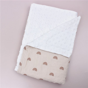 Bé An Ninh Chăn Nhẹ Nhàng Chấm Siêu Mềm 2 Lớp 100% Cotton 70*100Cm <span class=keywords><strong>Crib</strong></span> & Xe Đẩy Em Chăn Cho Trẻ Sơ Sinh Trẻ Sơ Sinh - Product Image 2