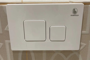 Piezas de inodoro de doble botón, placa de descarga de oro cepillado sólido SS304, panel oculto de cisterna de inodoro - Product Image 3