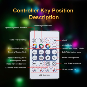 Decoraciones navideñas para exteriores, luces LED de 5m/10M/15m para árbol, controlador RGB, modo de interruptor para vacaciones con voltaje de entrada de 5V - Product Image 6