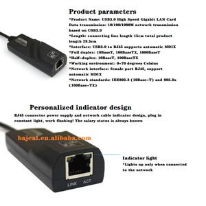 USB 30 Wired Network <strong>LAN</strong> 10/100/1000 Mbps PC Computer Usb 3.0 to RJ45 Gigabit Ethernet Adapter - Product Image 4