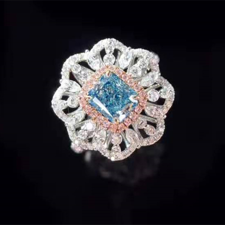 18k oro bianco 1.02ct anello di diamanti