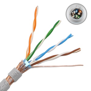 4 cặp mạng cat6A che chắn 1 ngoài trời công nghiệp vá dây CAT7 sợi quang CAT5e CAT6 cáp Ethernet 5ft <span class=keywords><strong>5</strong></span> gói UTP cáp - Product Image 1