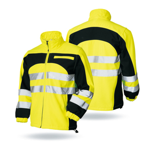 LX HI Vis מעיל רך עמיד לרוח עמיד למים מעיל בטיחות רעיוני עם סרט רעיוני - Product Image 2